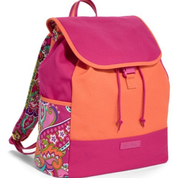 Vera Bradley Retired 2014 Pink Swirls Backpack - Picture 2 of 10